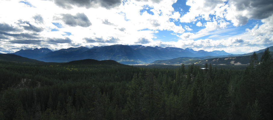 Looking towards the Town of Jasper from the Lookout on 7H