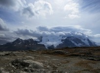 Athabasca Shrouded in Clouds Weather